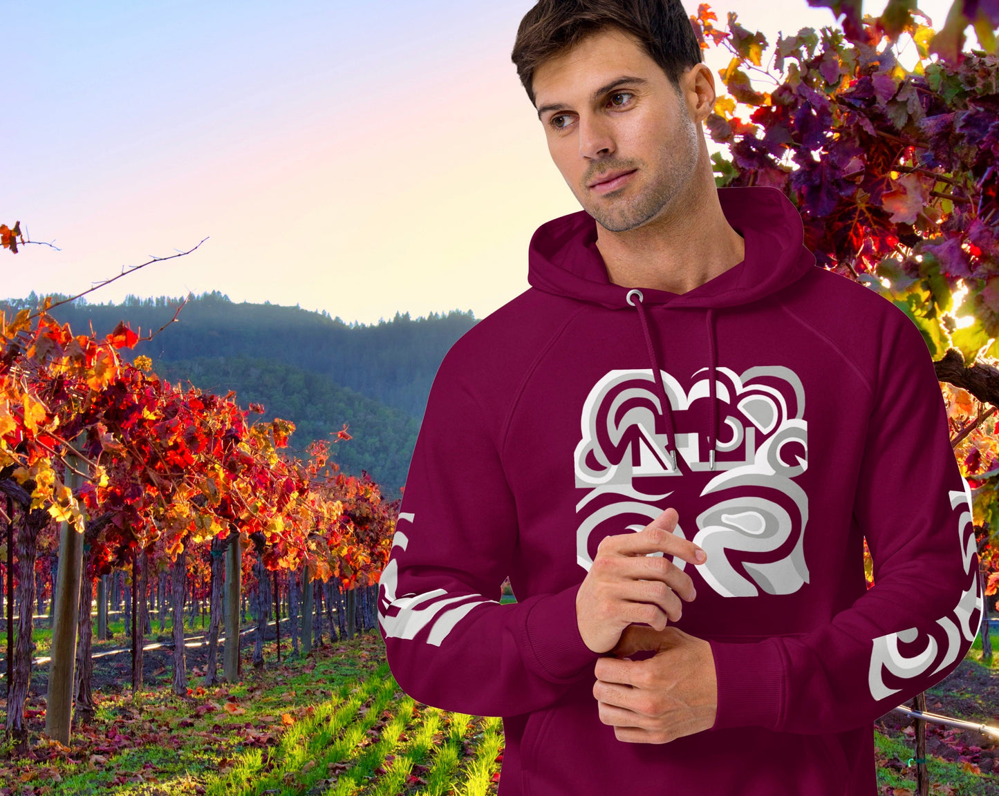 Burgundy Breeze Hoodie