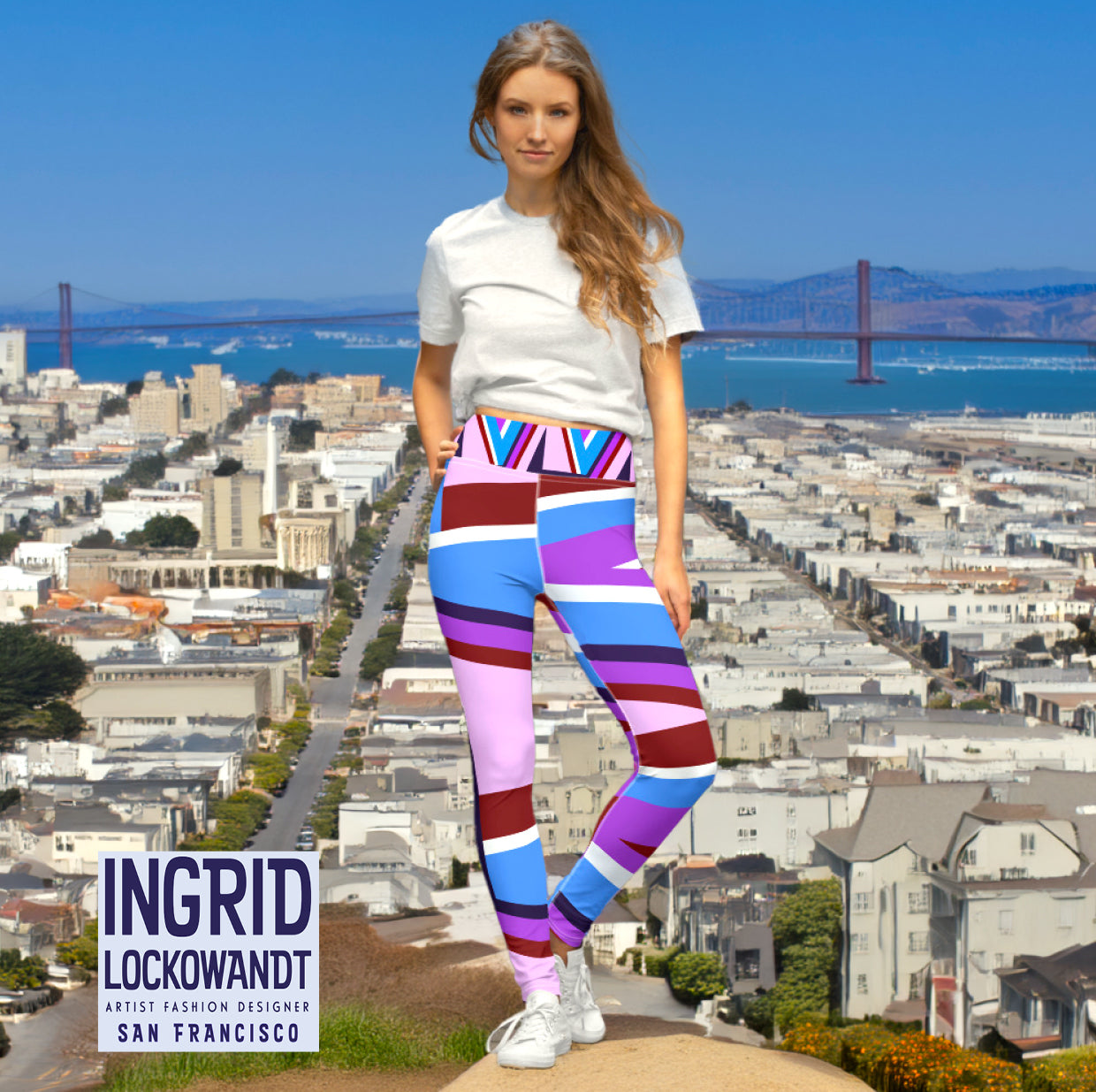 San Francisco Nob Hill Fine Art Print Yoga Leggings