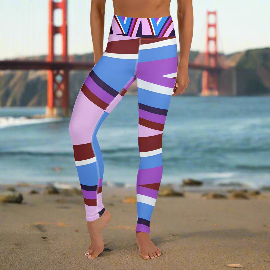 San Francisco Nob Hill Fine Art Print Yoga Leggings