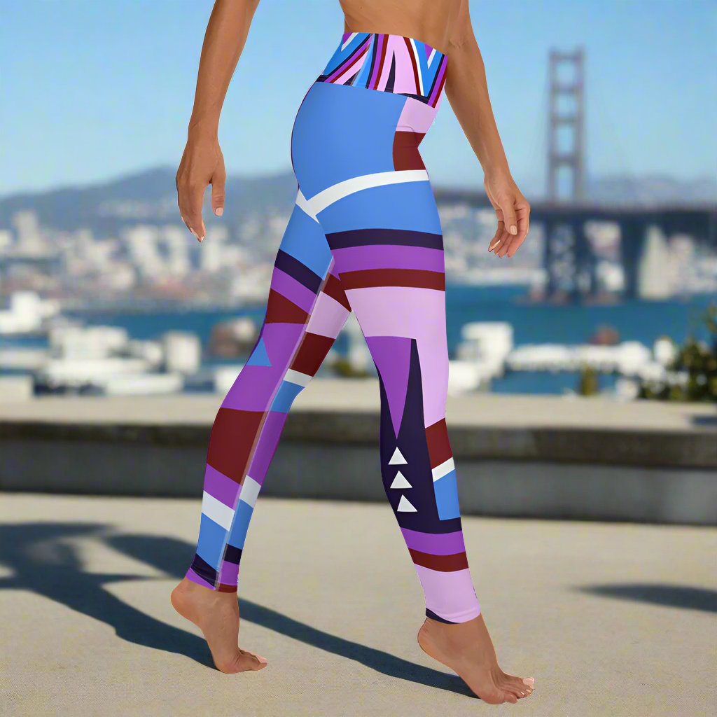 San Francisco Nob Hill Fine Art Print Yoga Leggings